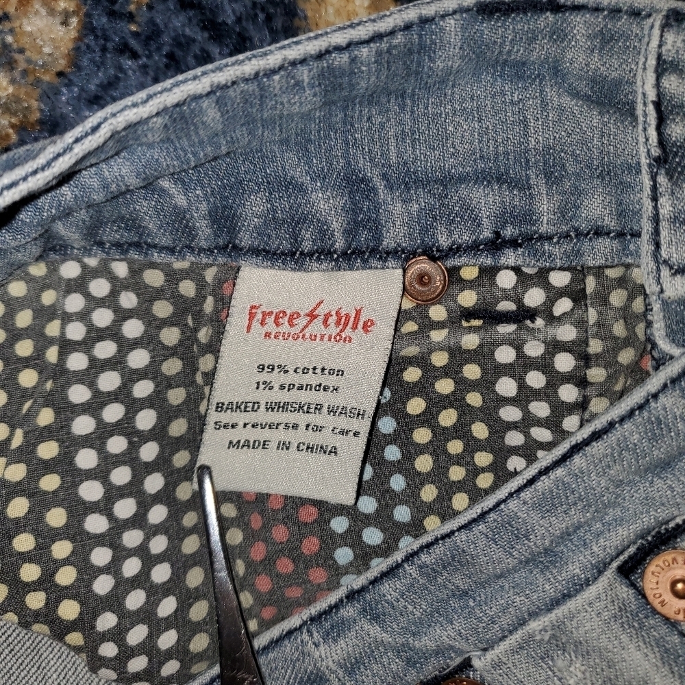 Freestyle Boot Cut Whisker Wash Jeans - Picture 6 of 11